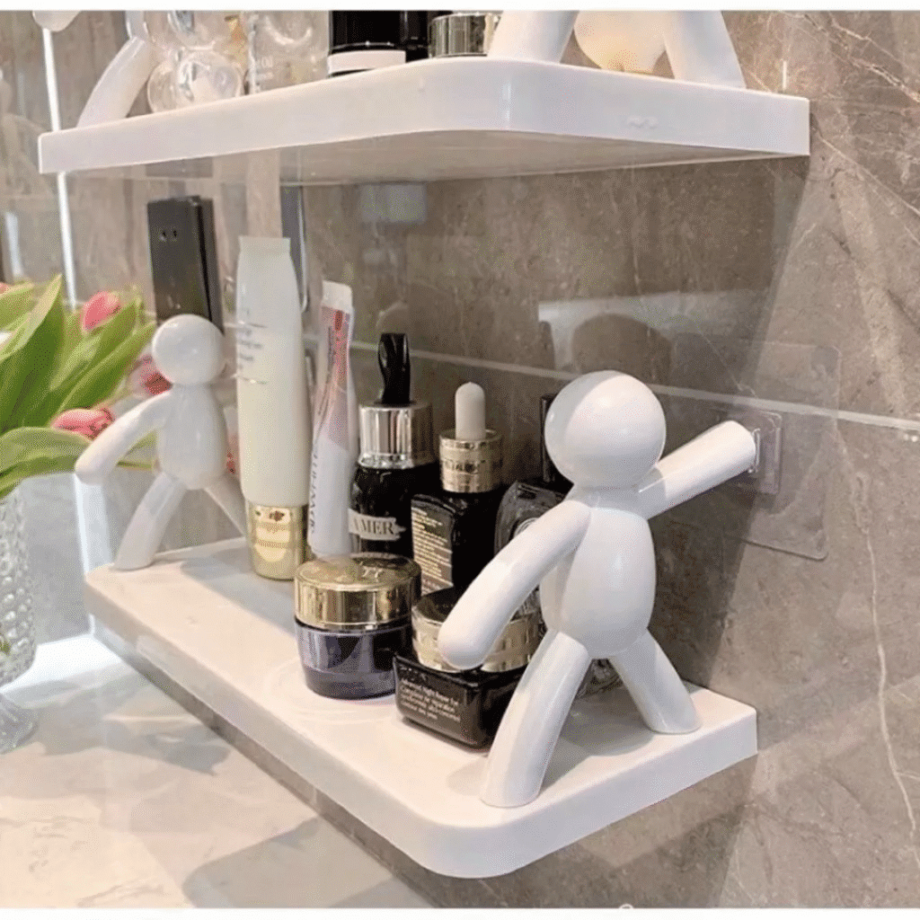 Kit Suporte Plástico Com Adesivo: Organização Sem Furo Para Sala, Cozinha e Banheiro