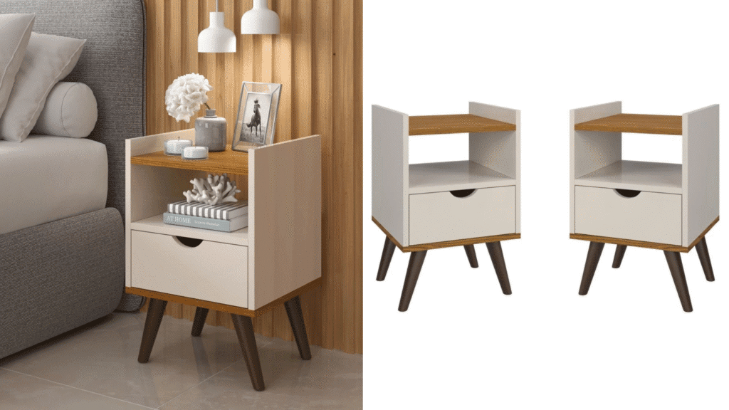 Kit Mesa De Cabeceira Estilo Retrô Alice