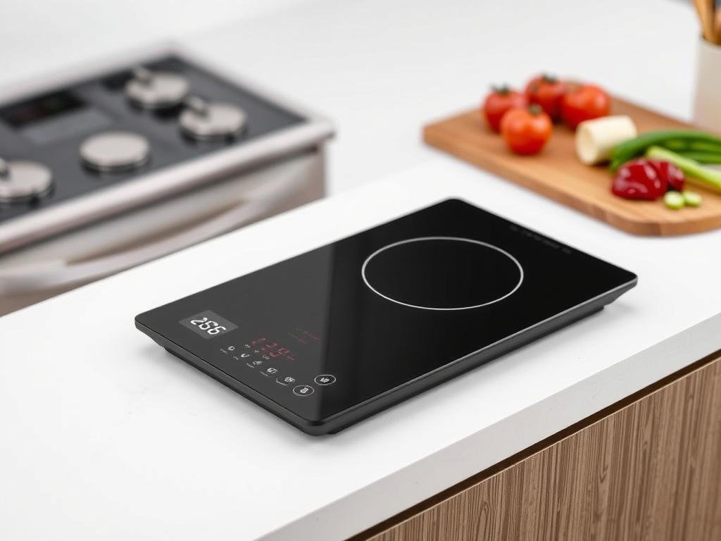 Fogão elétrico Tramontina Portátil Slim Touch com design compacto Fogão elétrico Tramontina Portátil Slim Touch com design compacto