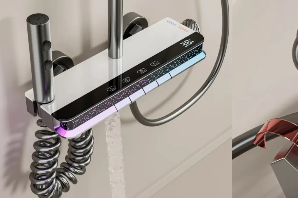 Chuveiro Ducha Elétrico Piano Grafite com LED